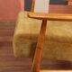 Scandinavian armchair golden velvet design by H.Lis