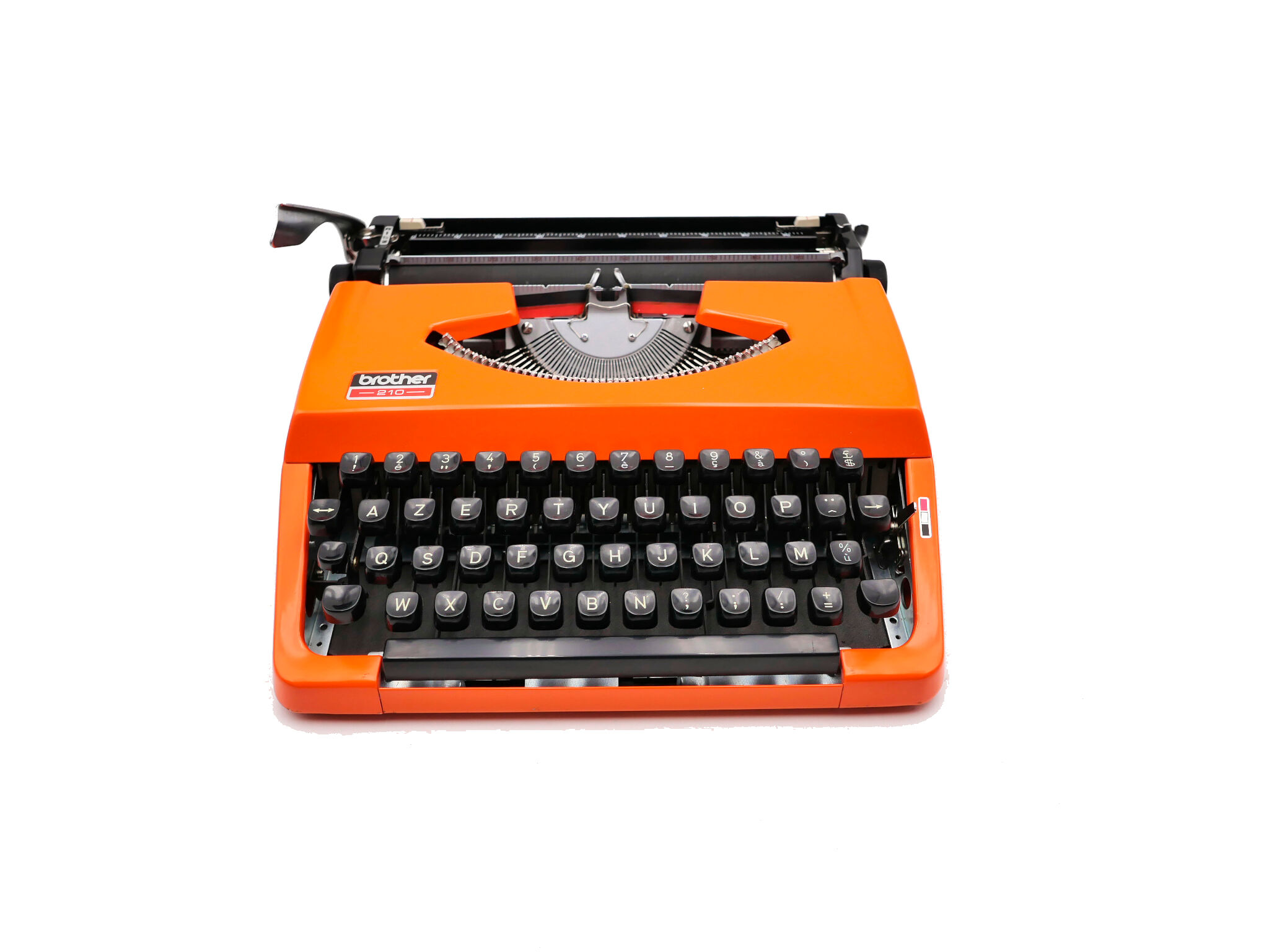 Revised orange brother 210 typewriter with new ribbon