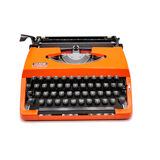 Revised orange brother 210 typewriter with new ribbon