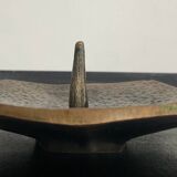 Bougeoir brutaliste en bronze