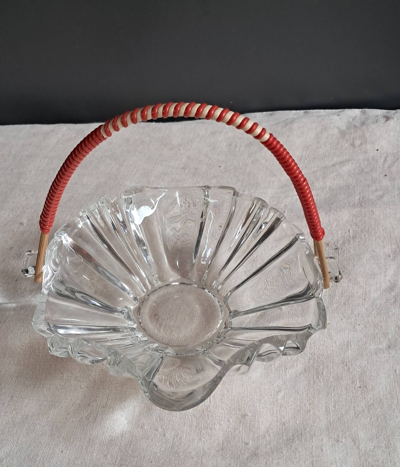 Art Deco glass basket