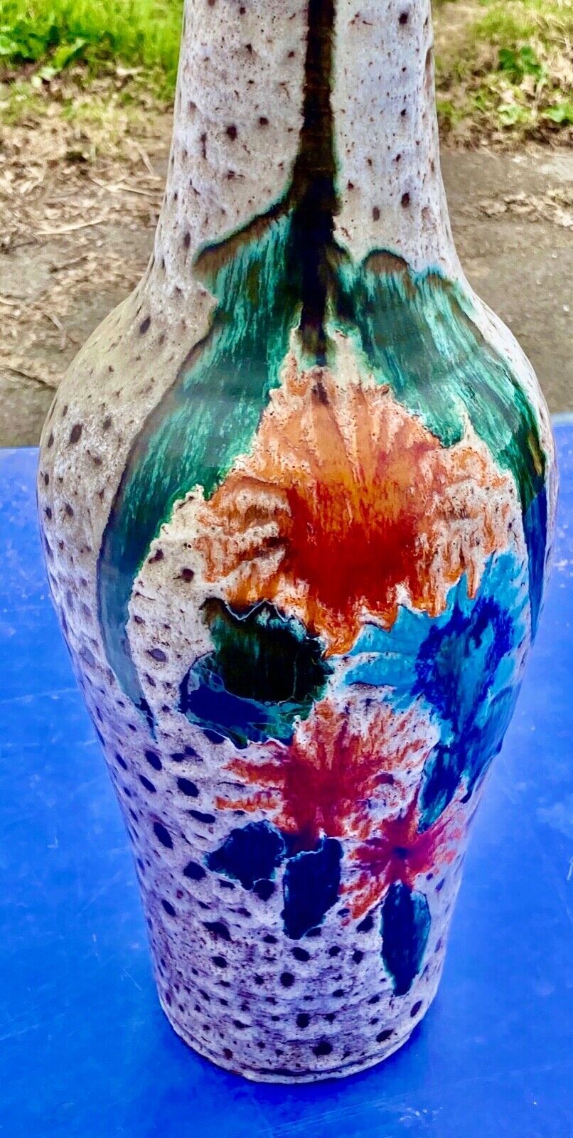 Ceramic vase Vallauris 1950 vintage Marius Bessone