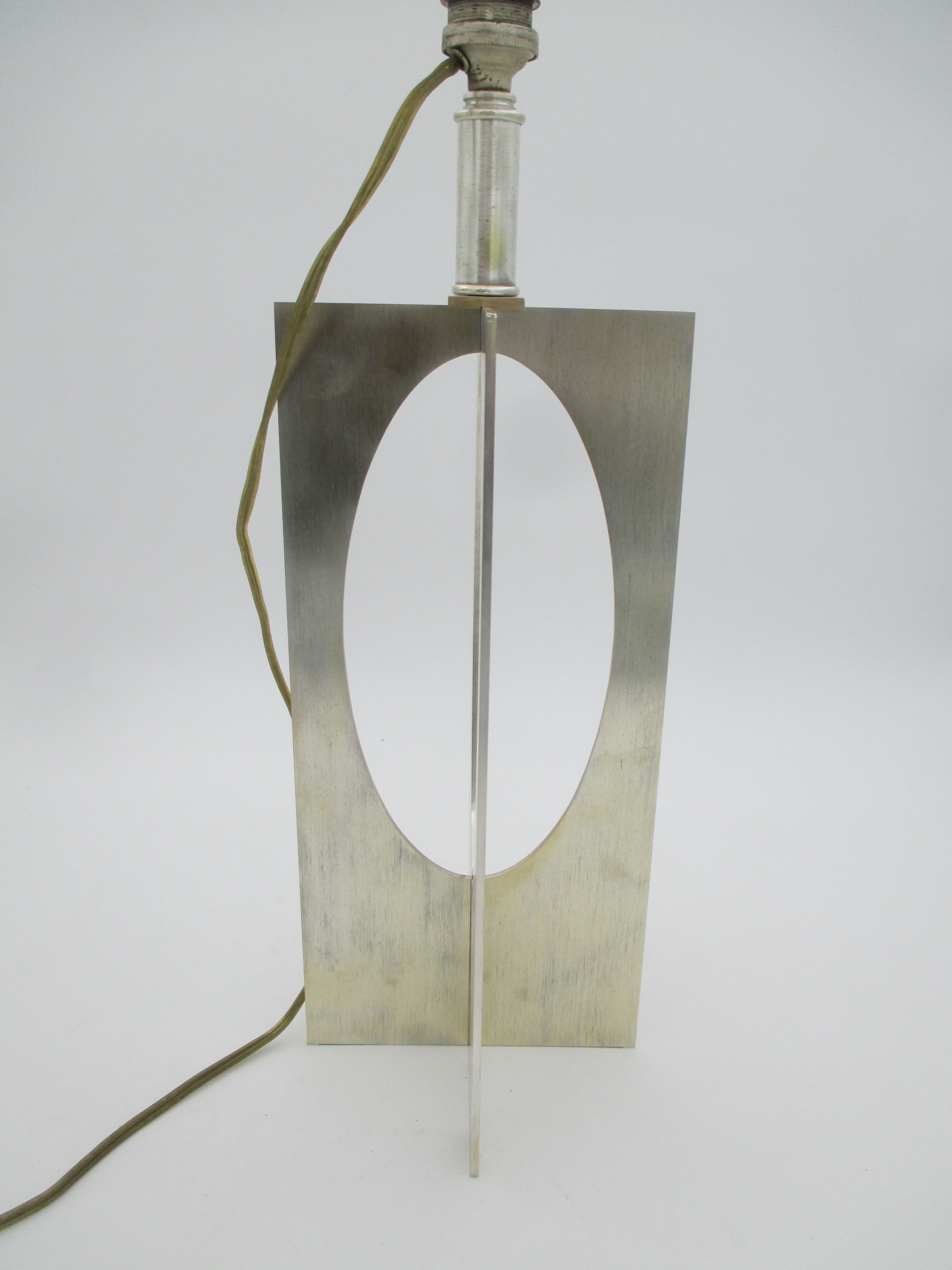 Lamp brass nickel-plated chrome year 70