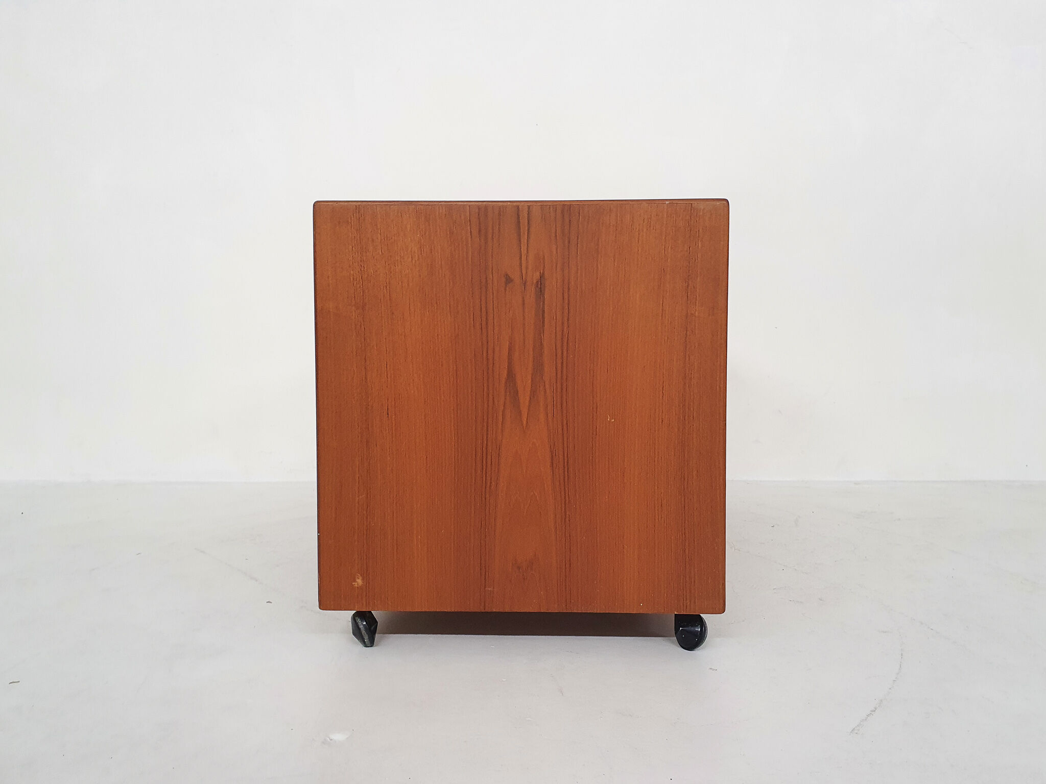 Scandinavian modern teak record player cabinet, Denmark 1960's