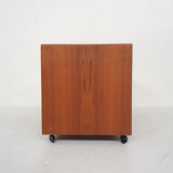 Scandinavian modern teak record player cabinet, Denmark 1960's
