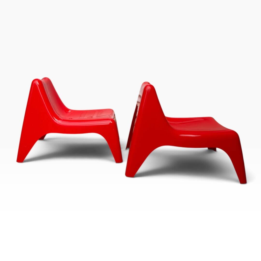 Paire de fauteuils enfant BUNSÖ – IKEA – Thomas Sandell – rouge