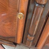 Two-door oak bedside table / 50s/60s