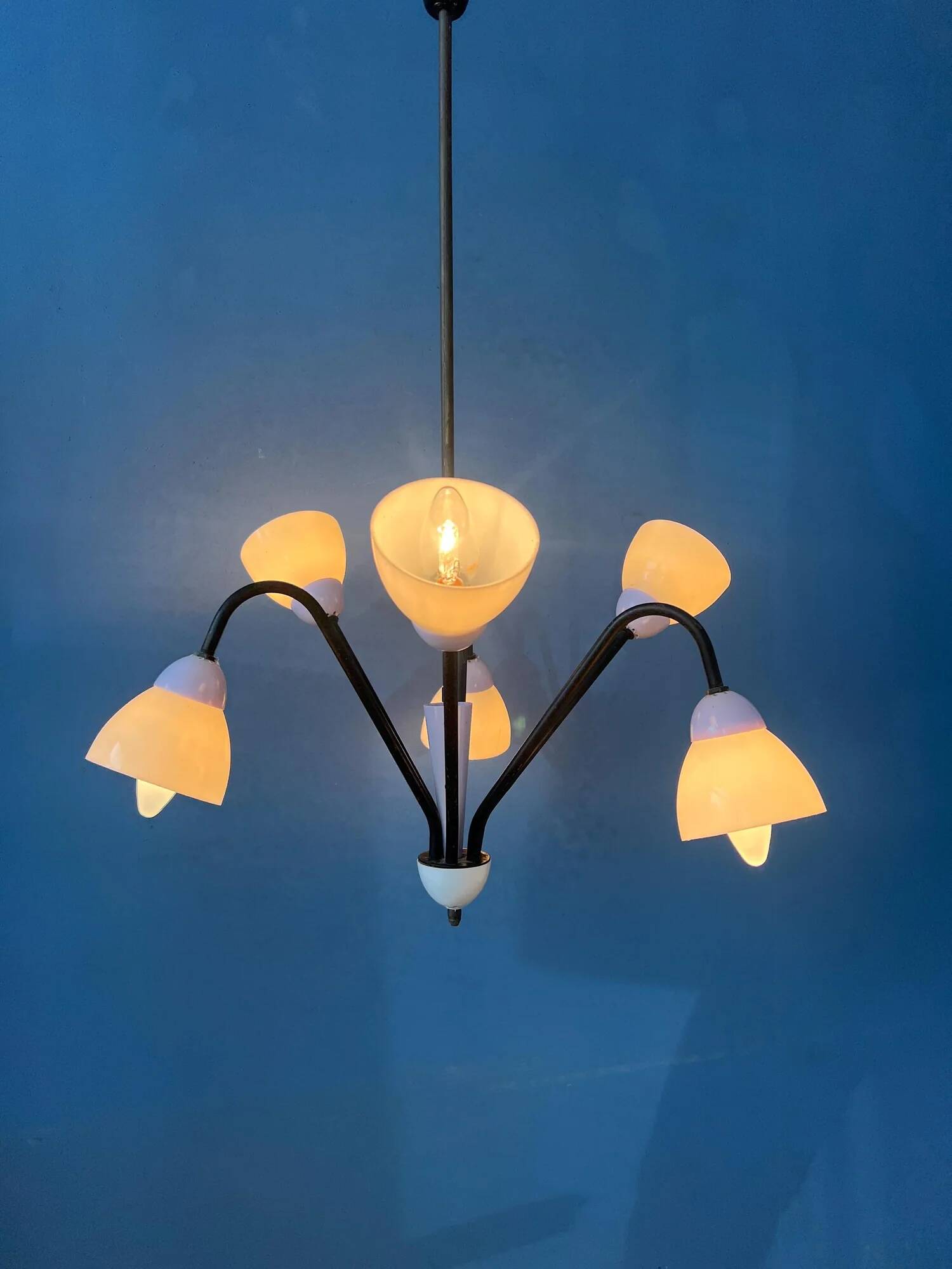 50s mid-century vintage lilac spider pendant lamp