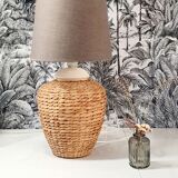Vintage wicker lamp foot of the 70s
