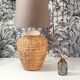 Vintage wicker lamp foot of the 70s