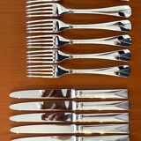 Christofle Atlantide, cutlery for entremet, dessert, cheese. Art Deco
