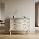 Commode vintage courbée avec plateau en marbre - Rénovée