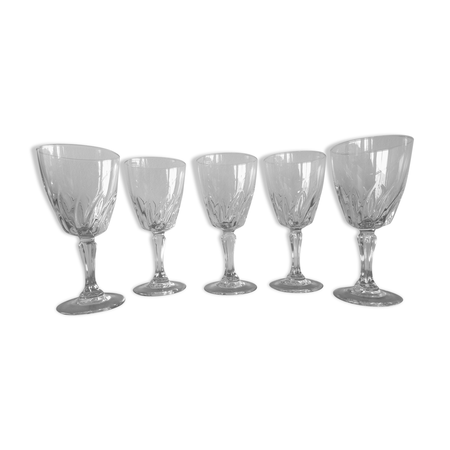 5 old walking glasses