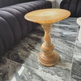 Table d'appoint en pierre naturelle en marbre albatre - élégante et un