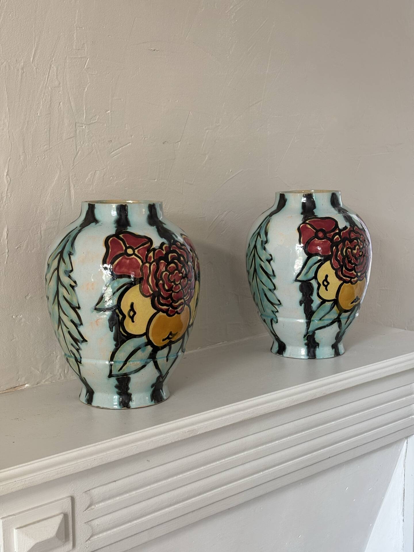 Pair of antique vases Henri Delcourt - Boulogne/mer