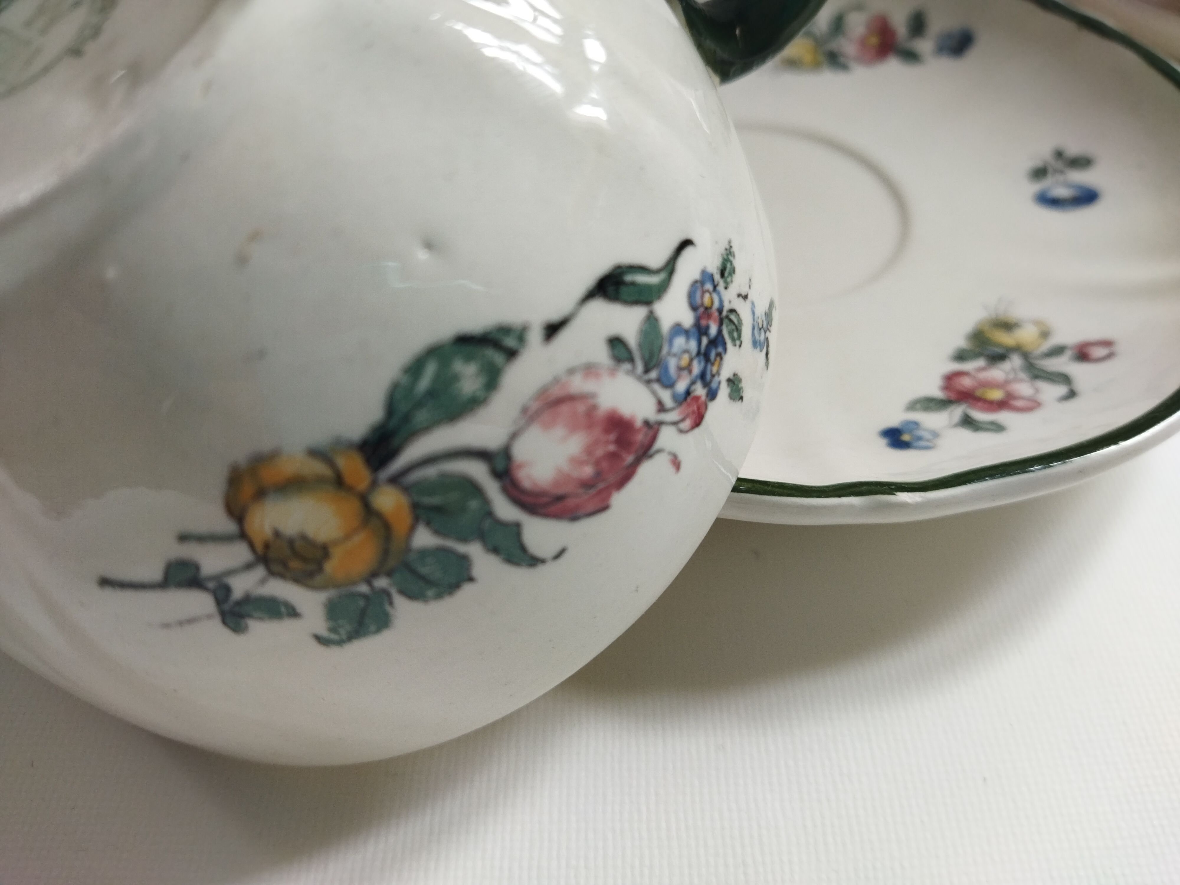 Old earthenware cups Villeroy & Boch 1562 Old Strasbourg