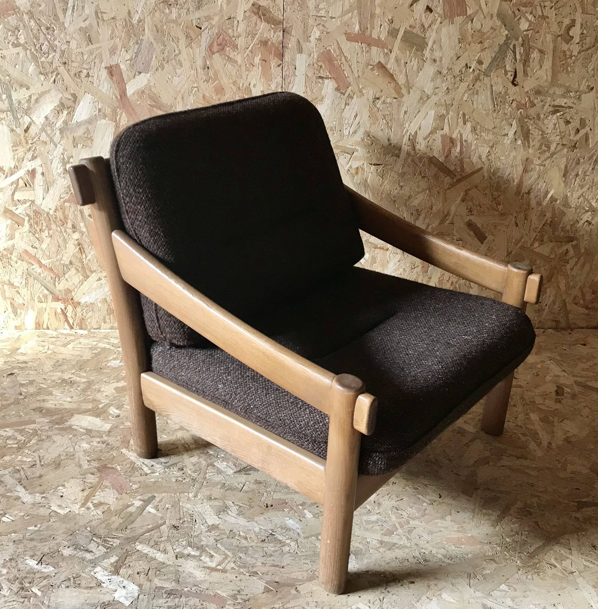 Vintage brutalist armchair circa 1980