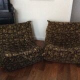 Paire de 2 chauffeuses Togo, Michel Ducaroy édition Ligne Roset