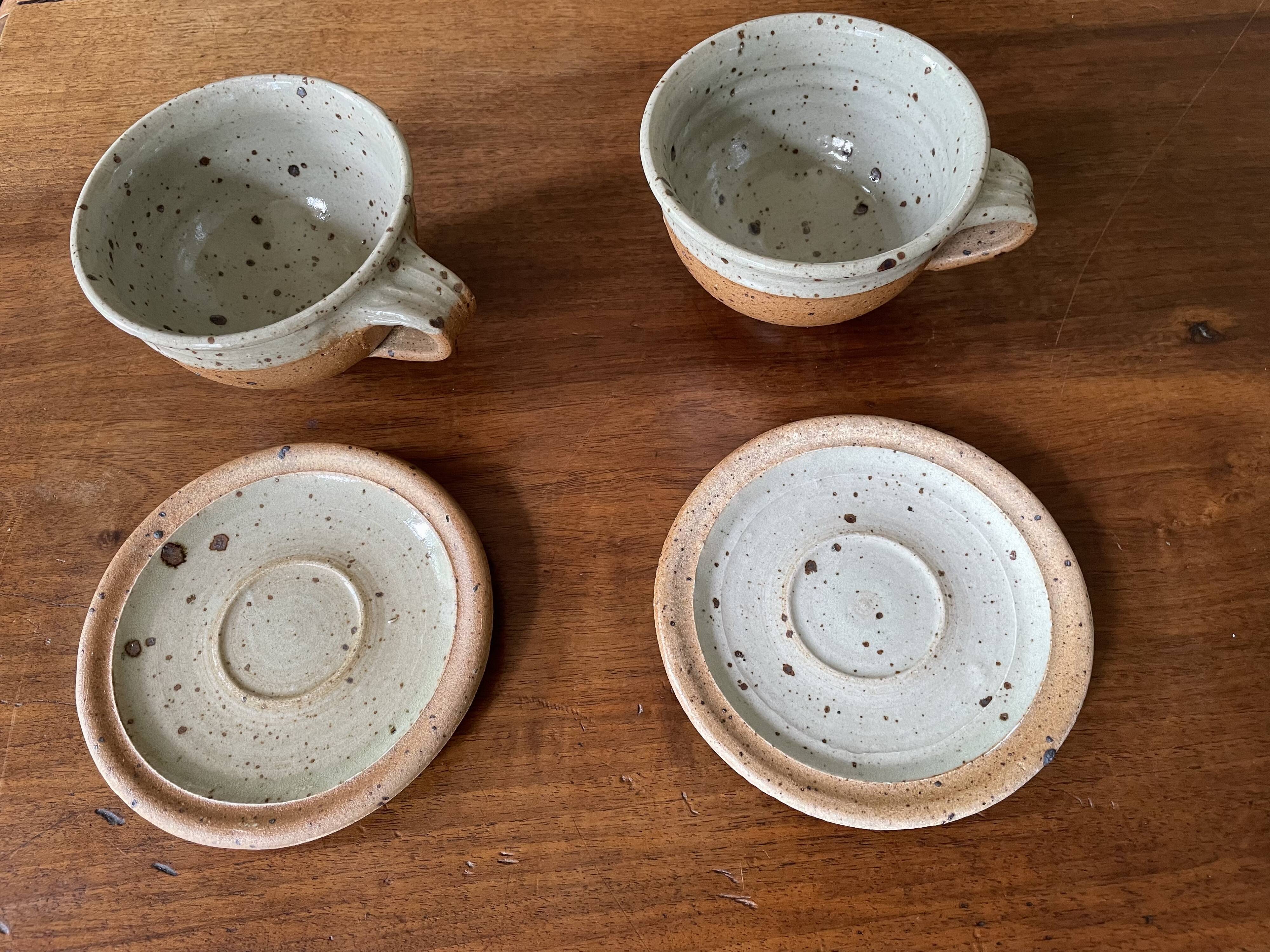 Pyrite sandstone cups by Pierre Digan La Borne
