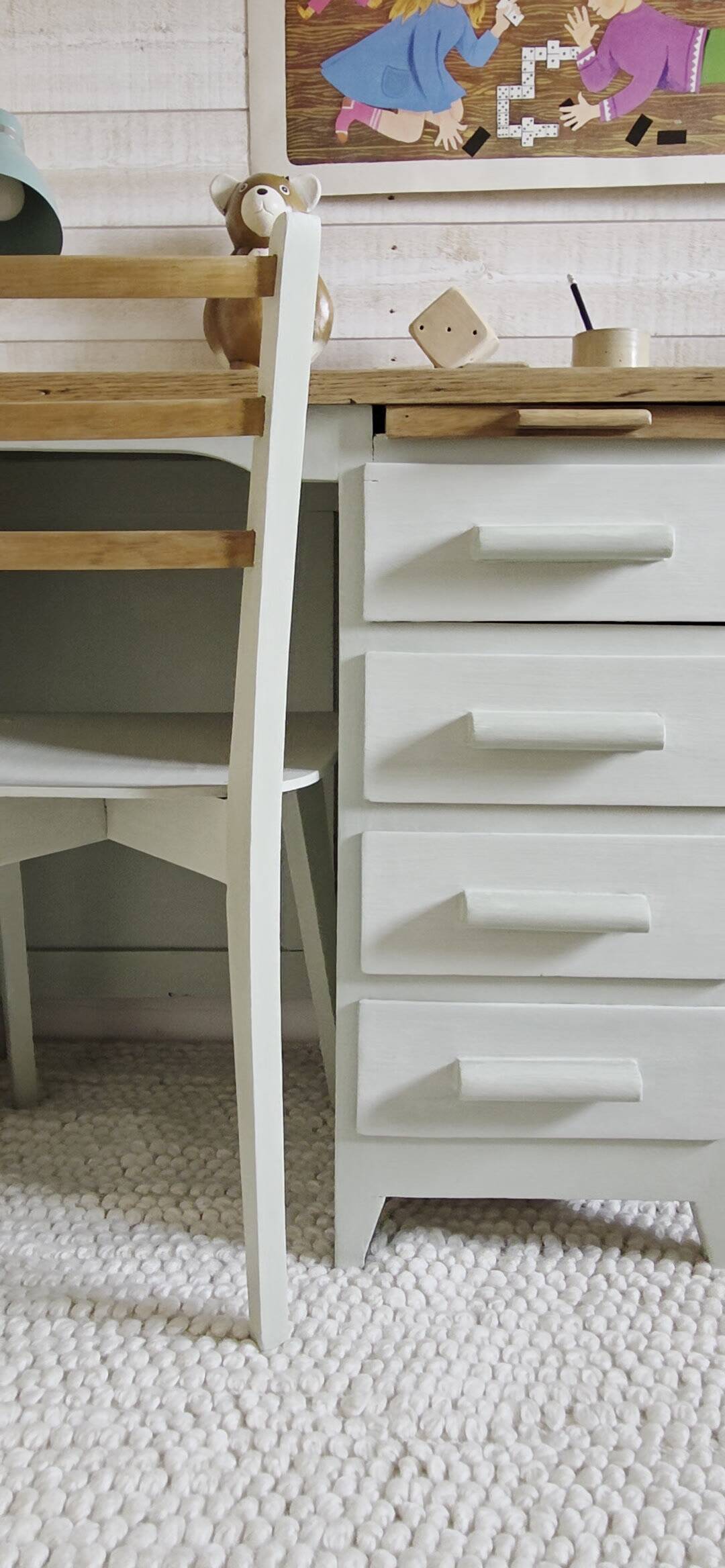 Vintage children's desk with chair