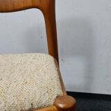 A set of six vintage Danish design dinning chairs by Niels Koefoed