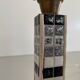 Pair of black and white ceramic table lamps, 1950s, France