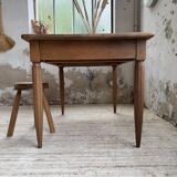 1950s walnut bistro farmhouse table