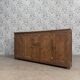 Old bar icebox in oak and zinc - sideboard (renovated)
