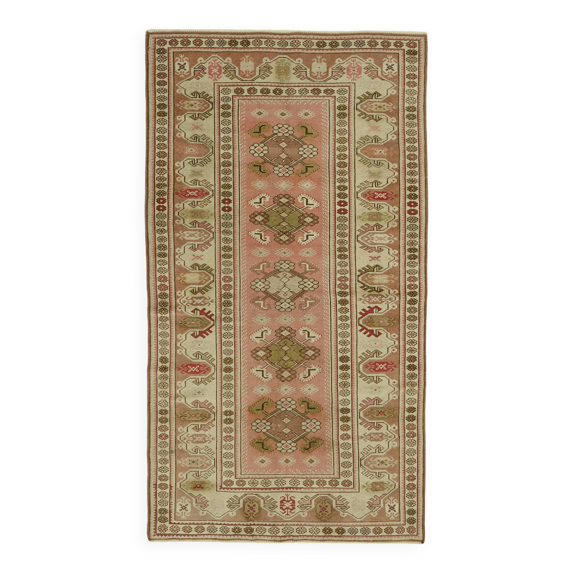 Turkish Vintage Anatolian Rug 130 cm x 238 cm