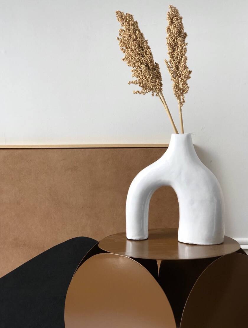 Vase COB en céramique blanc