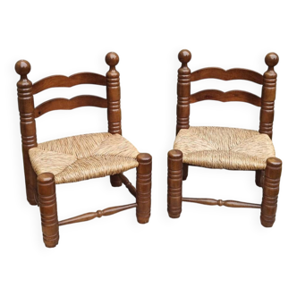Lot de deux chaises basses