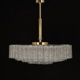 Large Doria chandelier with frosted glass tubes, Germany, 1960s.