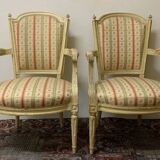 Pair Of Louis XVI Style Cabriolet Armchairs