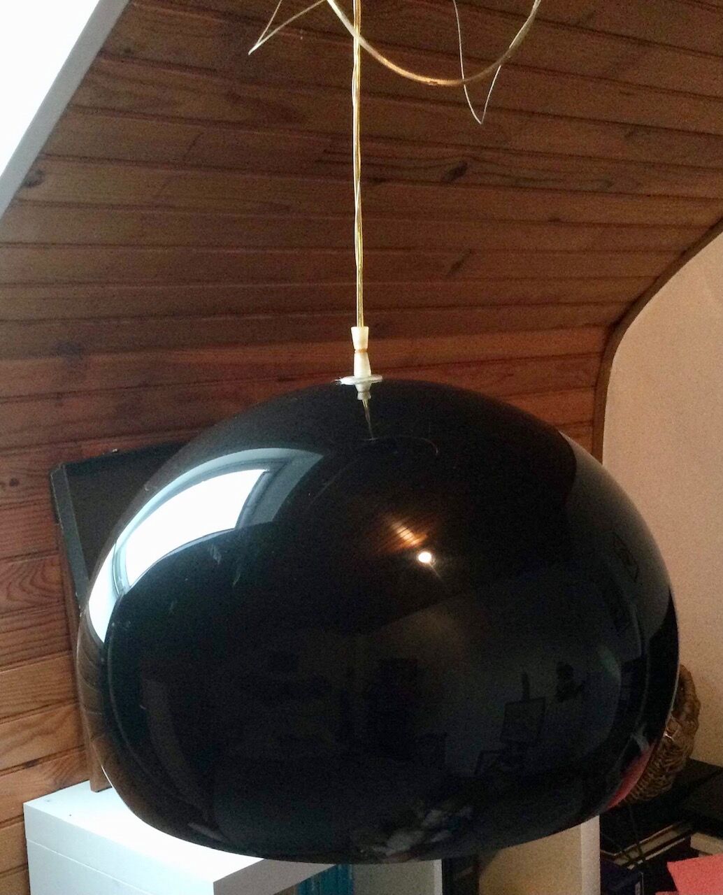 Kartell Fly pendant lamp glossy black