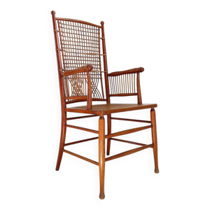 fauteuil en bois et osier