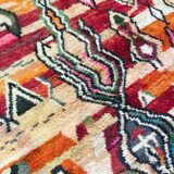 Moroccan Berber rug Boujaad red with colorful patterns 4,04x3m
