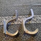 Set of 2 aluminum wall hooks