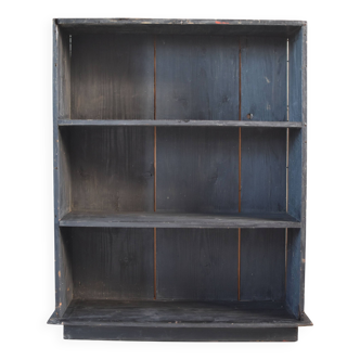 Bibliothèque, meuble de rangement en bois noir