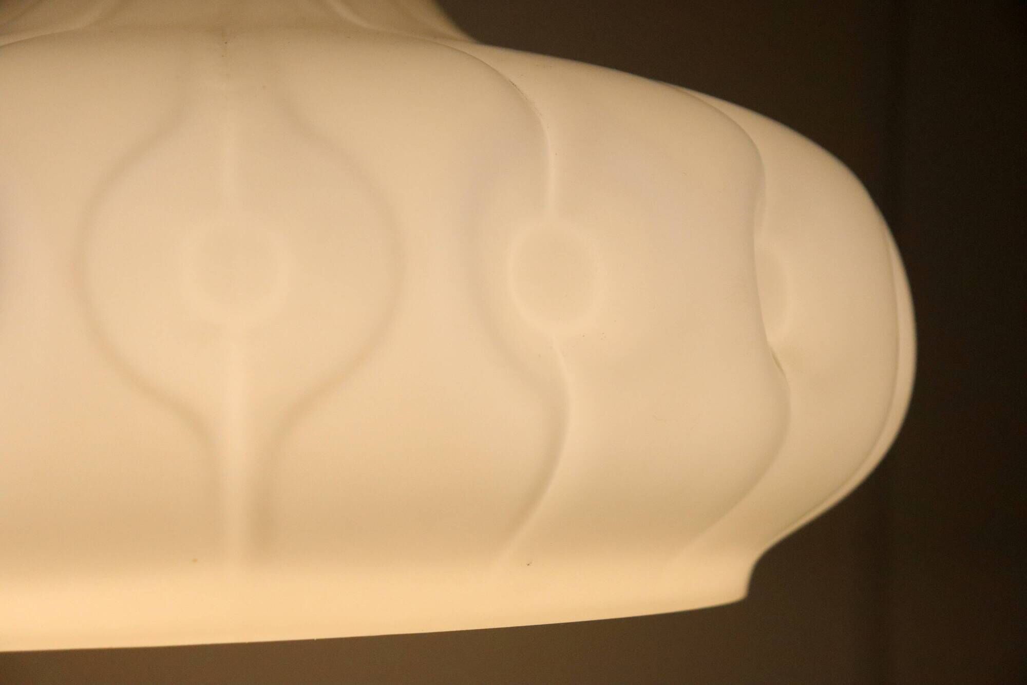 Peill & Putzler melkglazen lamp vintage mid century design