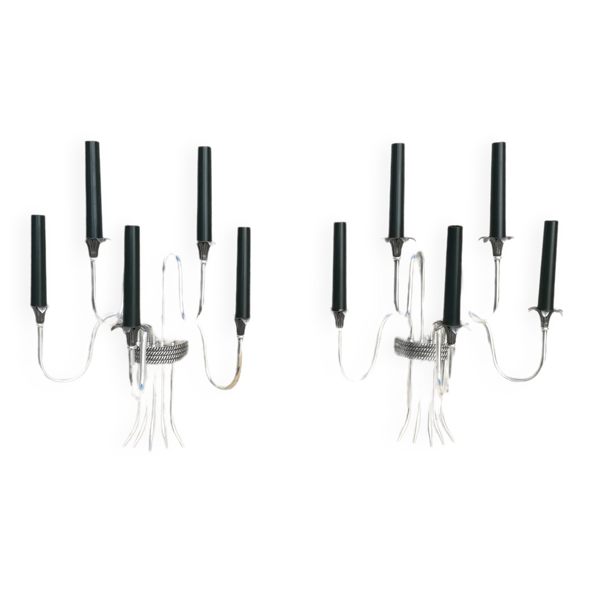 Silver bronze wall lights