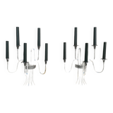 Silver bronze wall lights