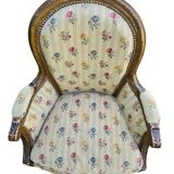 Louis XVI shepherdess in floral fabric