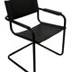Set of 4 Bauhaus cantilever chairs in black imitation leather design