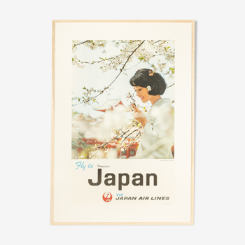 Affiche des années 1960 « Fly to Japan »