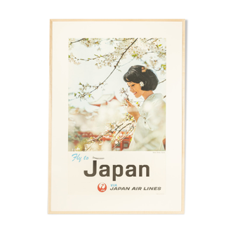 Affiche des années 1960 « Fly to Japan »