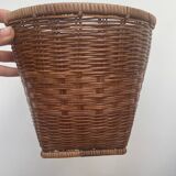 Cache pot rotin vintage