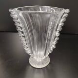 Transparent Murano Glass Vase attr. to Barovier and Toso, Italy