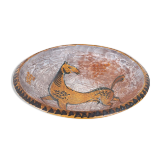 Yvon Roy dish with horse pattern