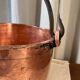 Large copper pot with handle