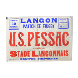 "Rugby Match" poster - City of Langon - 1930s